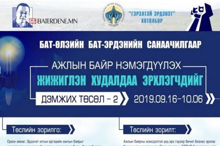 ЖИЖИГЛЭН ХУДАЛДАА ЭРХЛЭГЧДИЙГ ДЭМЖИХ ТӨСӨЛ – 2 ЭХЭЛЛЭЭ